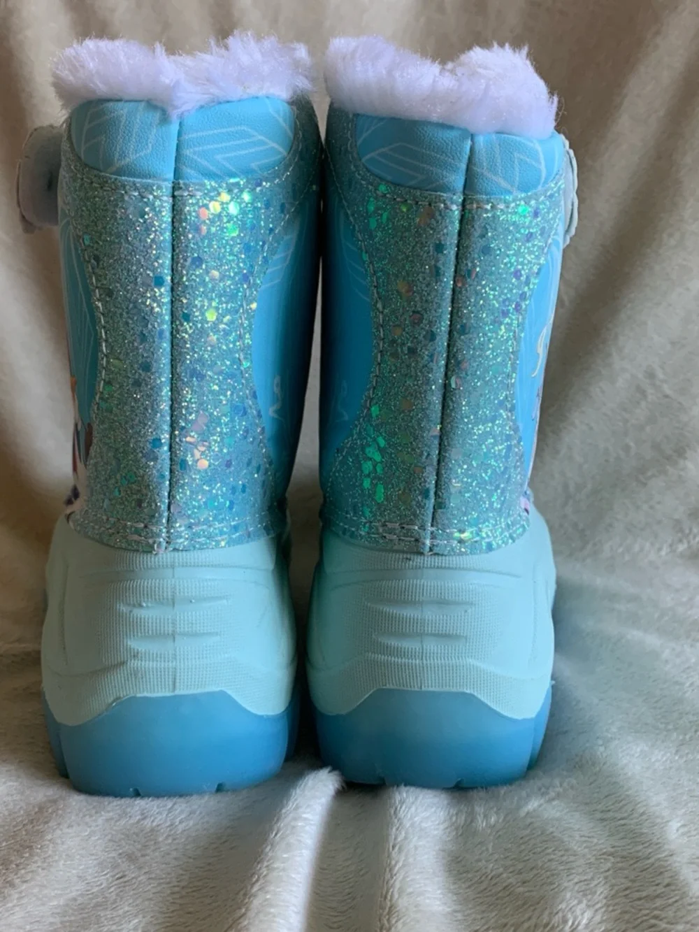 Disney Elsa & Olaf Glitter Snow Boot - Aqua Blue